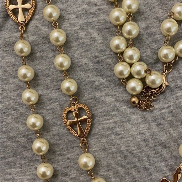 long faux pearl necklace - Picture 2 of 6